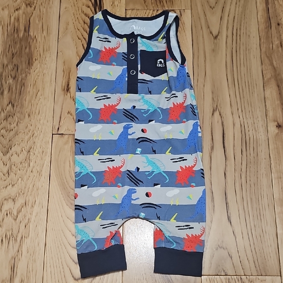 Rags Other - Rags Dinosaur Stripe Romper